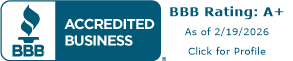 Better Business Bureau emblem displayed on Fortress Electric's homepage
