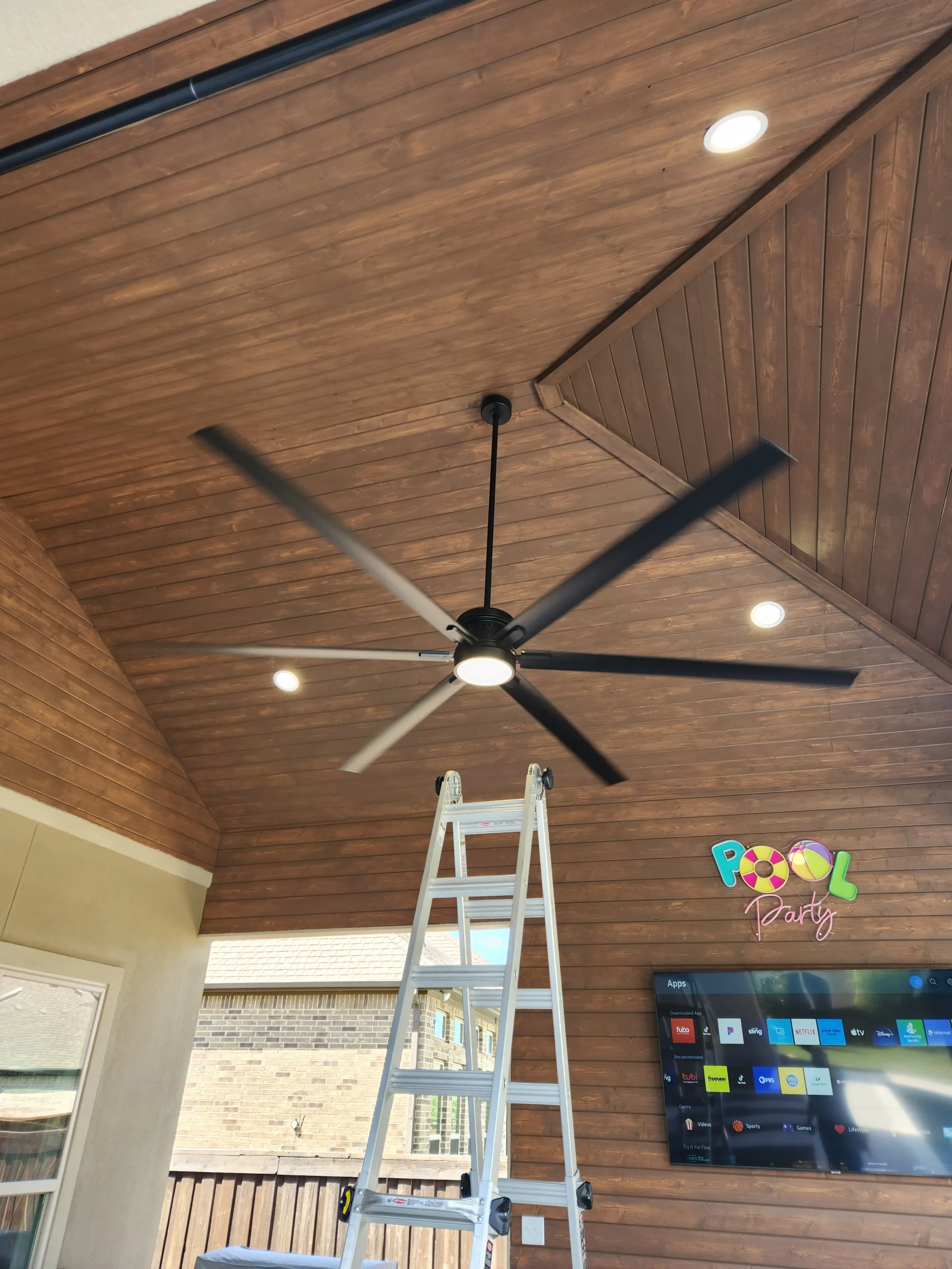 Ceiling fan and light fixture installation